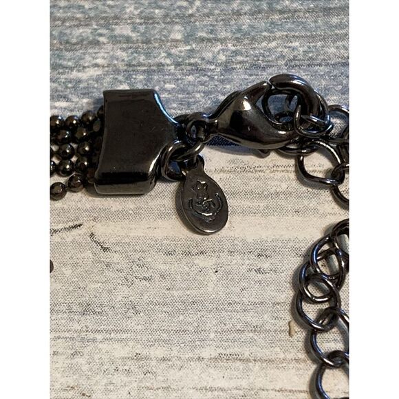 Premier Designs PARISIAN Necklace‎ 5-strand ball bead chain Goth steampunk 18" - Picture 6 of 9